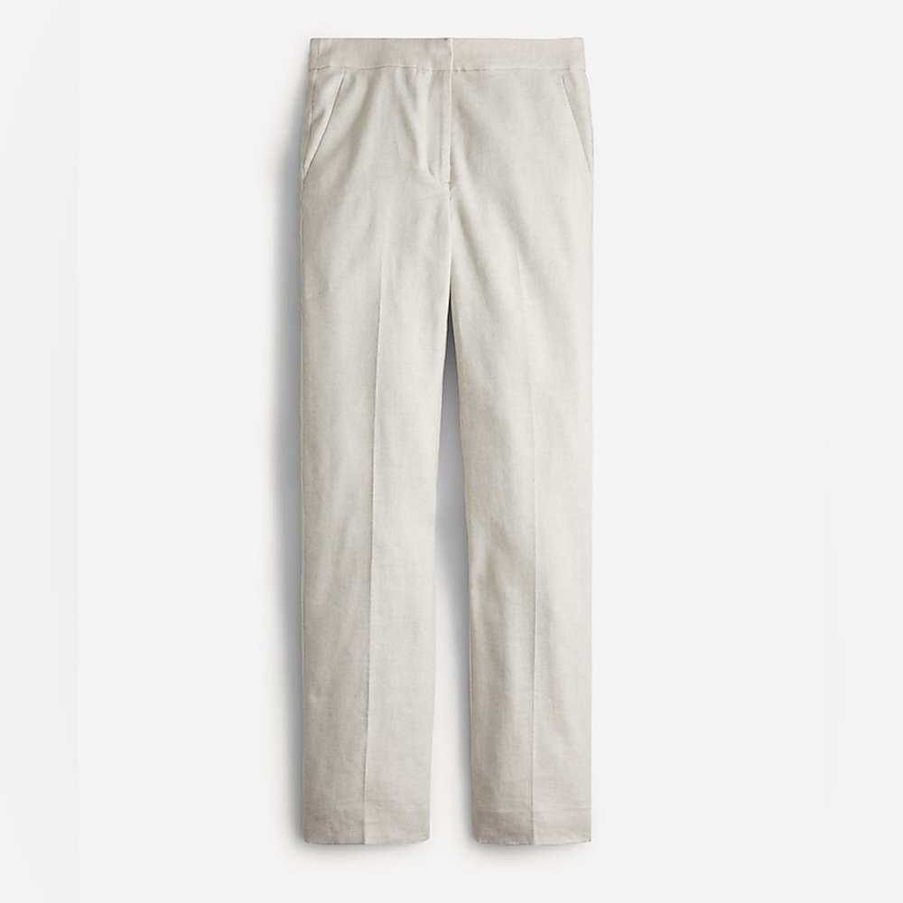 NWT J. Crew Kate Straight-Leg Pant in Stretch Linen Size 00